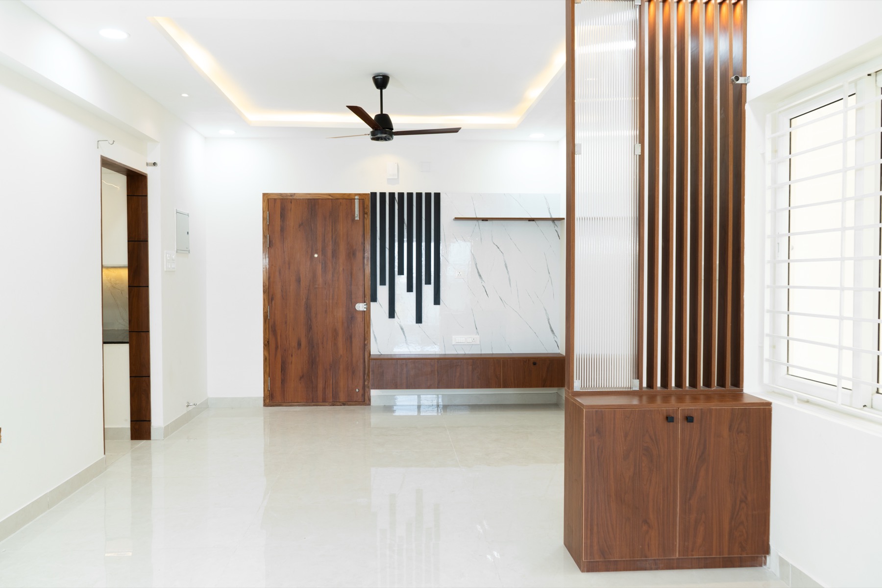 Modern Living Room with Wooden TV Unit