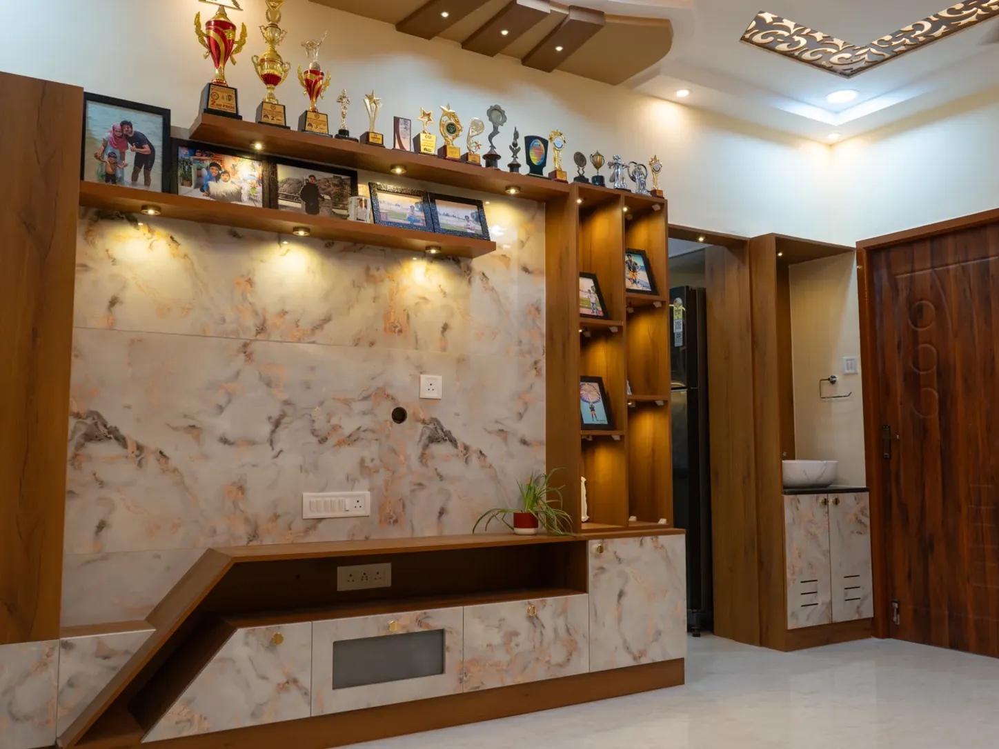 showcase design for hall in chennai